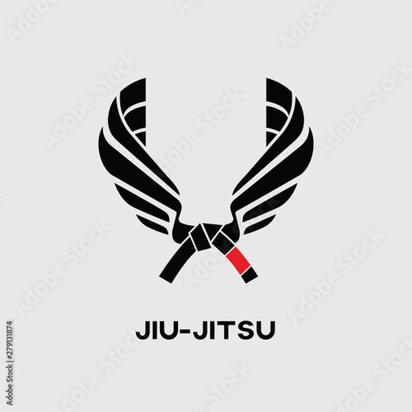 Obraz Brazilian Jiu-Jitsu belt wings. Vector illustration.