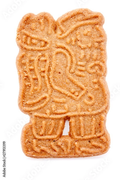 Fototapeta Gewürzspekulatius Nikolaus auf weissem Hintergrund