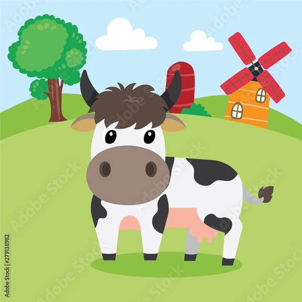Obraz cow background vector design