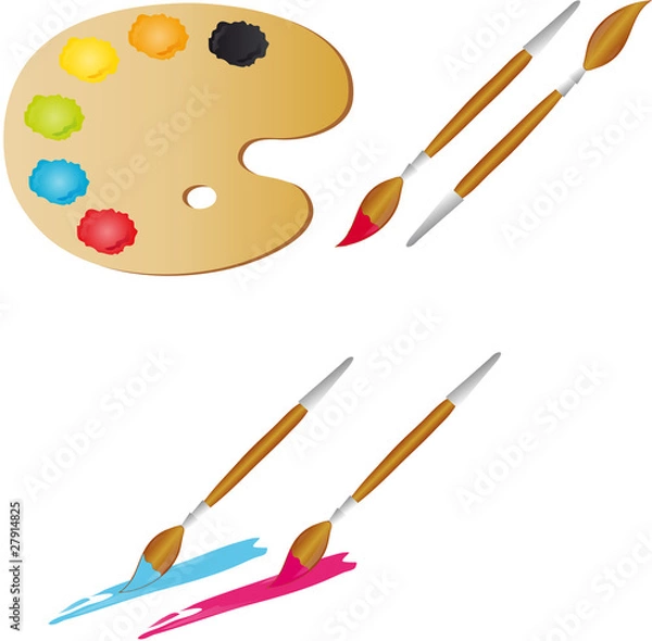 Obraz paleta malarska - farby