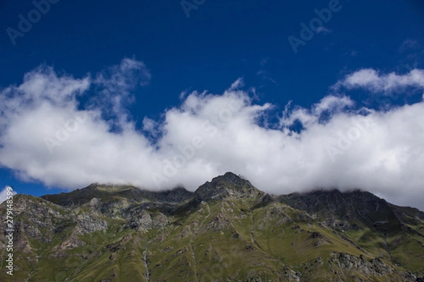 Obraz Mountain landscape with cloudy sky, Italy