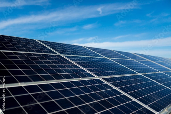 Fototapeta solar panel on sky background