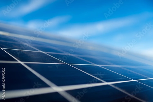 Fototapeta solar panel on sky background