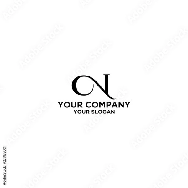 Fototapeta Simple CN Logo Design Vector