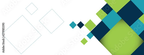 Obraz Abstract colorful rectangles 3D repeating on white background