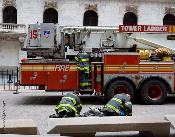 Obraz new york fire department at work