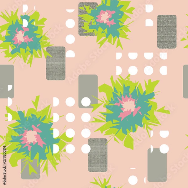 Obraz Graphic Flower Fun Seamless Repeating Pattern
