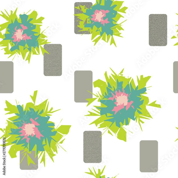 Obraz Graphic Flower Fun Seamless Repeating Pattern