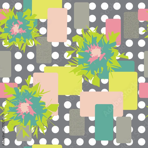 Obraz Graphic Flower Fun Seamless Repeating Pattern