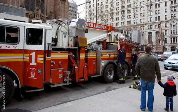 Obraz new york fire department at work