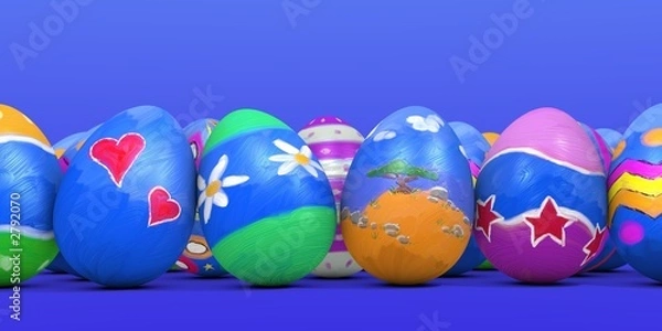Obraz painted easter eggs