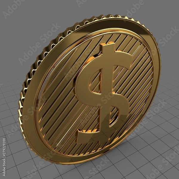Obraz Gold dollar coin