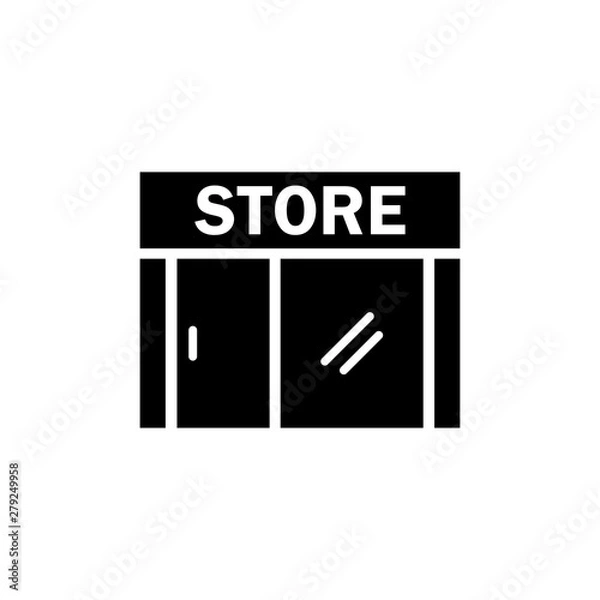 Fototapeta Retail Store, shope icon vector symbol illustration