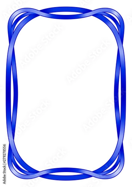 Obraz 斬新な発想による新感覚デザインの飾り罫（ブルー）