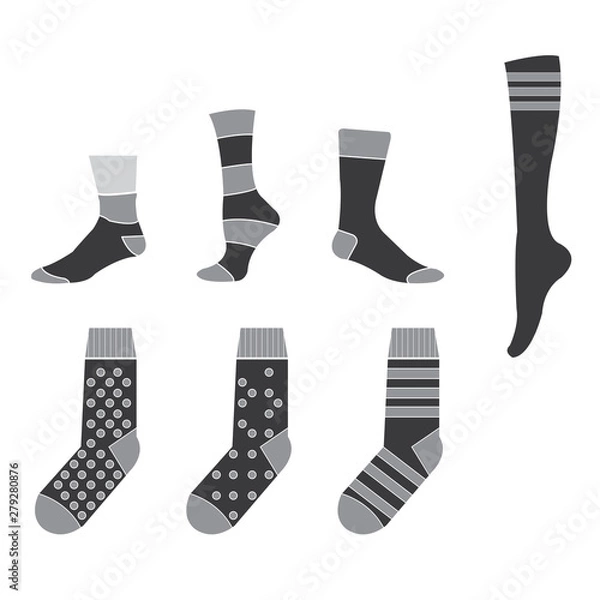 Obraz sock clipart sock drawing sock icon symbol isolated on white background vector illustration