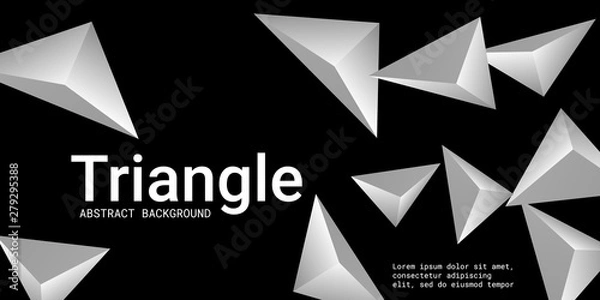 Fototapeta Triangle background. Abstract composition of triangular crystals.