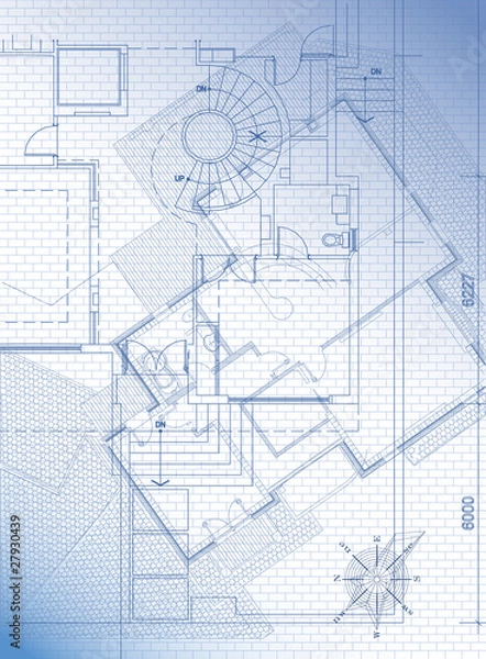 Fototapeta Architectural background. Vector.