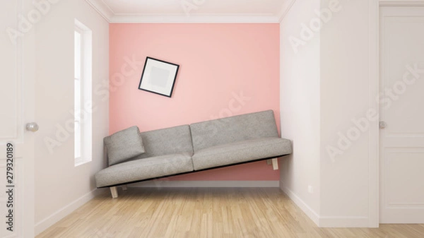 Obraz Sofa over size in room