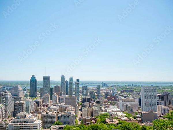 Fototapeta Scenic view of Montreal, Canada, in the middle of summer