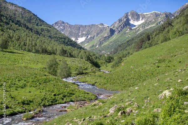 Obraz the Caucasus mountains Arkhyz in Sunny day