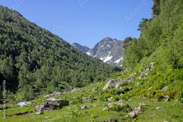 Obraz the Caucasus mountains Arkhyz in Sunny day