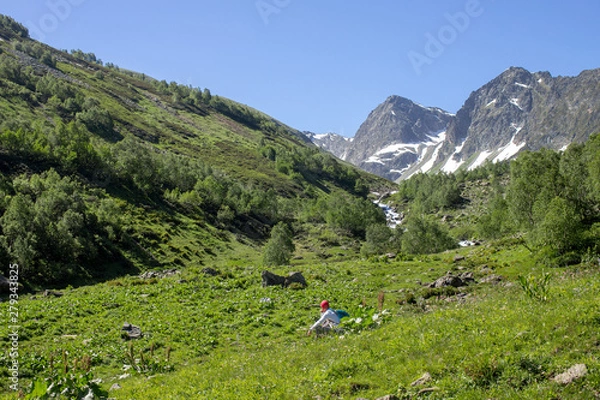 Obraz the Caucasus mountains Arkhyz in Sunny day