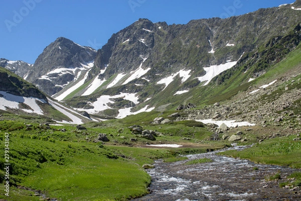 Obraz the Caucasus mountains Arkhyz in Sunny day