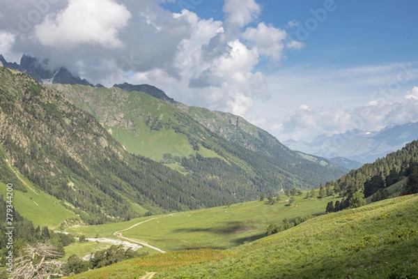 Fototapeta the Caucasus mountains Arkhyz in Sunny day