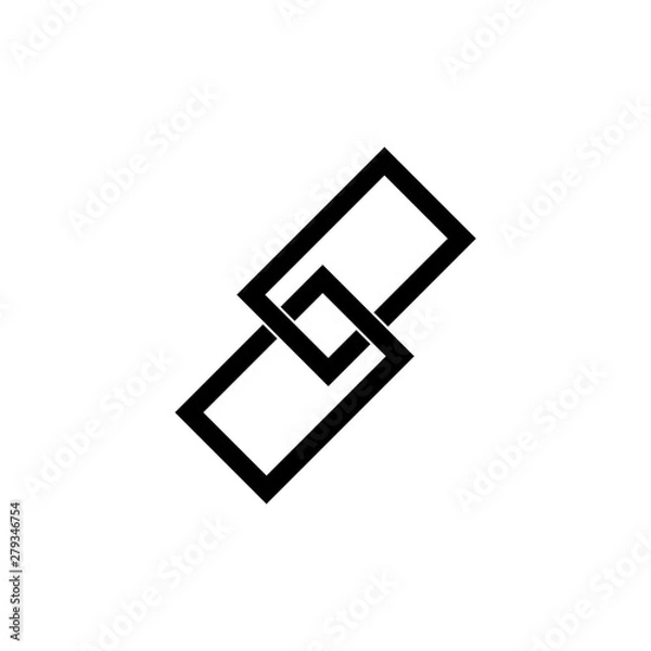 Fototapeta Chain link icon vector illustration