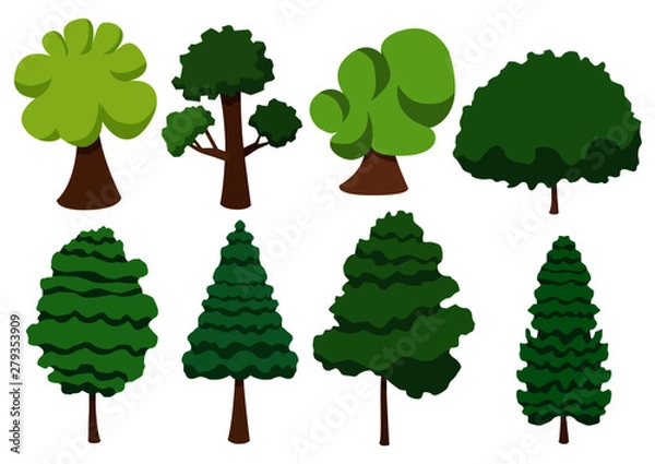 Obraz Tree vector icon isolated on white background, Tree logo concept