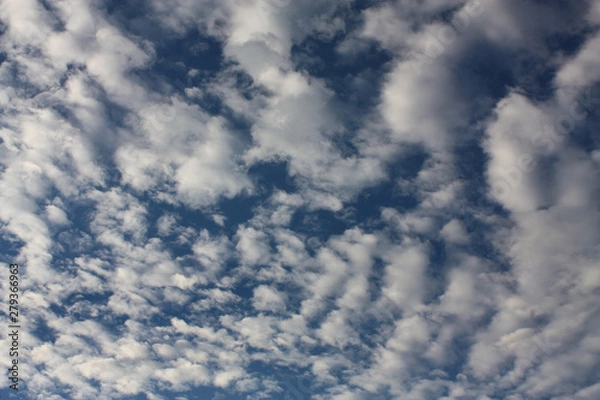 Obraz Blue Sky with Puffy Clouds
