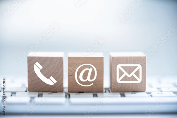 Fototapeta Hotline support contact communication concept