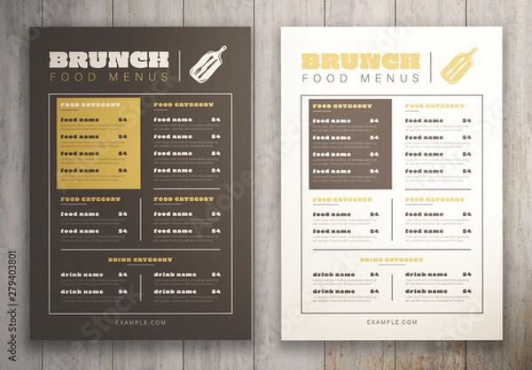 Obraz Menu brunchowe