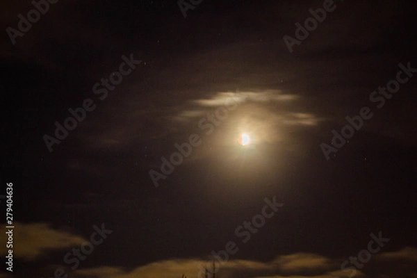 Fototapeta moon and clouds