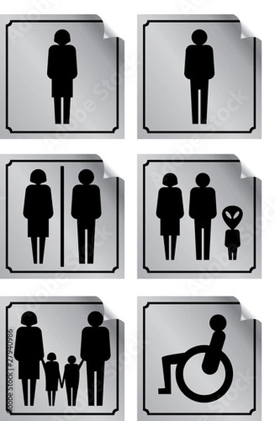 Obraz restroom signs