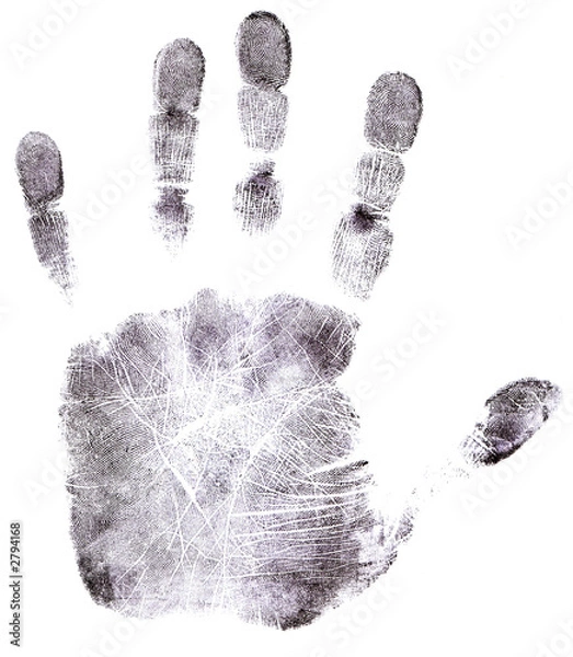 Obraz Czarny odcisk palca dłoni
