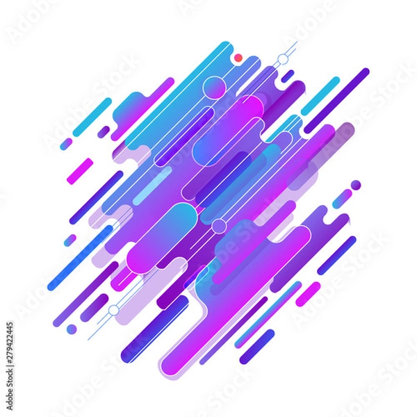 Fototapeta Abstract modern composition background with colorful original elements