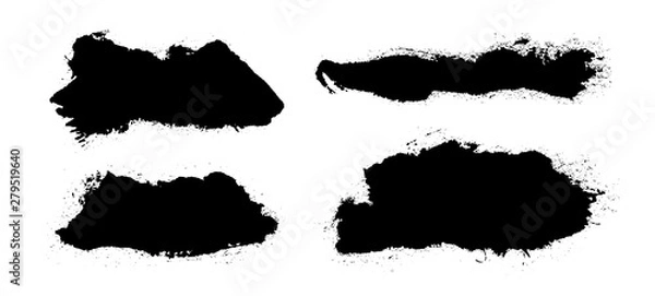 Obraz Brush strokes. Vector paintbrush set. Grunge design elements.