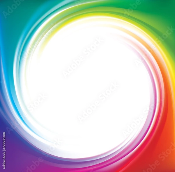 Fototapeta Vector backdrop of spiral rainbow spectrum