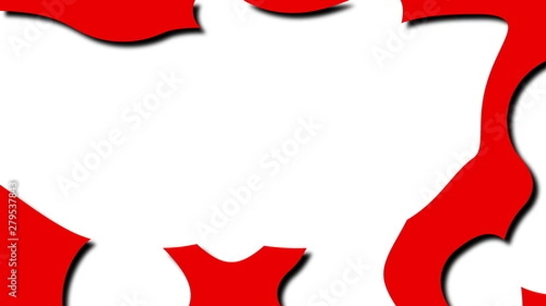 Fototapeta Abstract creative like liquid shape in cartoon style, 3d rendering computer generated backdrop for creative