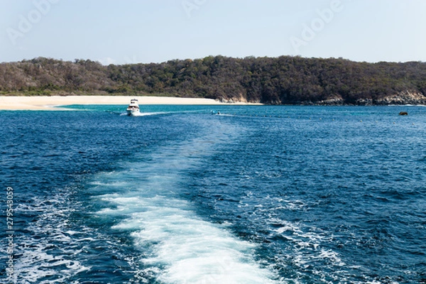 Fototapeta wake of a boat