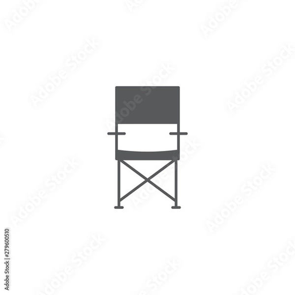 Obraz Camping chair vector icon isolated on white background
