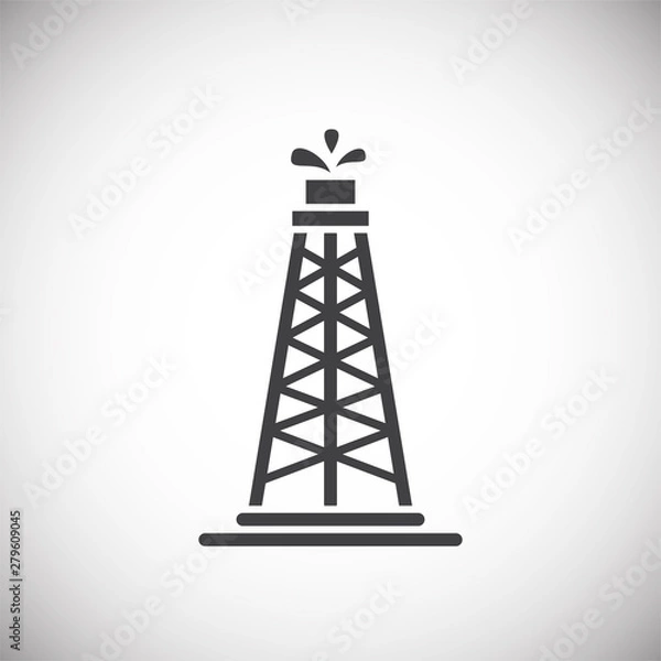 Obraz Oil rig related icon on background for graphic and web design. Simple illustration. Internet concept symbol for website button or mobile app.