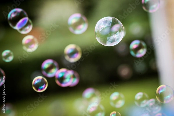 Obraz bubbles on blue background