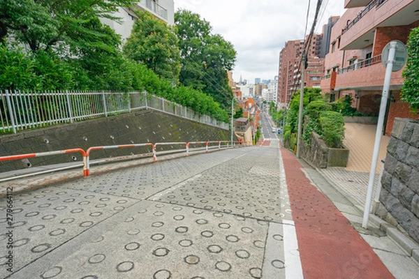 Obraz 坂道 道 町並み　 