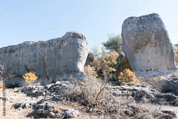 Fototapeta Rock formations due to the passage of time in a spot in Spain