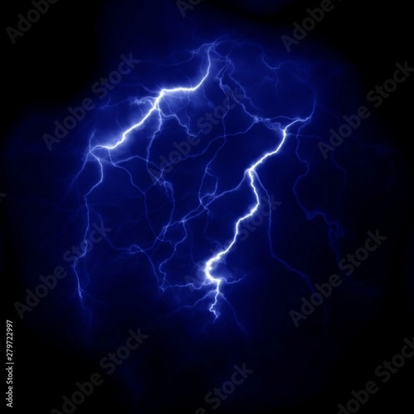 Obraz Lightning Thunderbolt template for design. Electric discharge in the sky