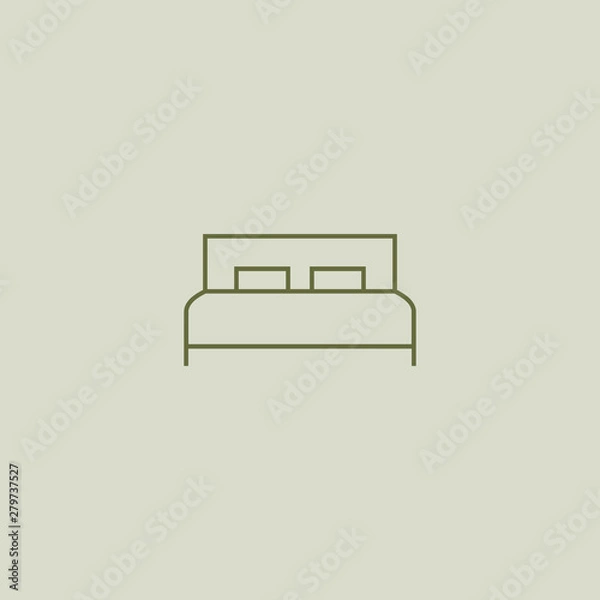 Obraz bed icon vector