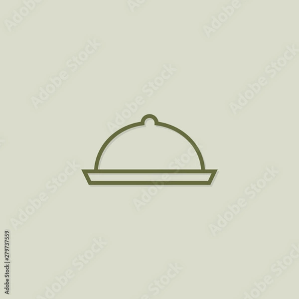 Obraz food tray icon vector