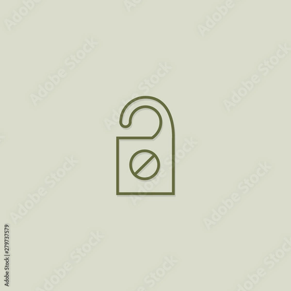 Obraz lock sign icon vector